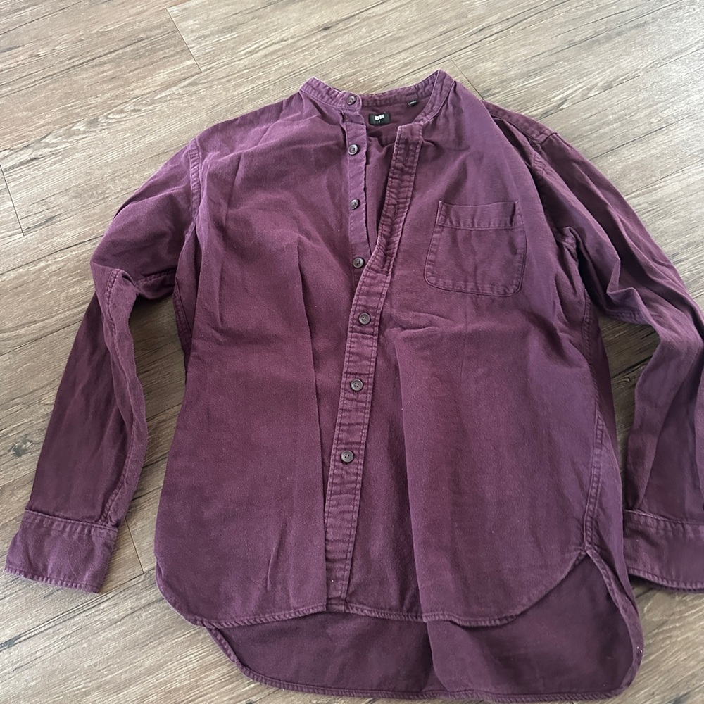 Men's Purple Button-Up Shirt